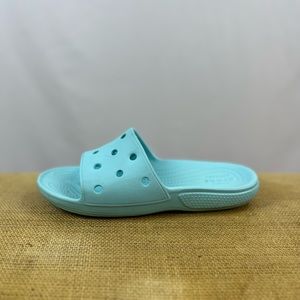Crocs Classic Slide Sandals Unisex Aqua Blue turquoise | woman’s Size 9